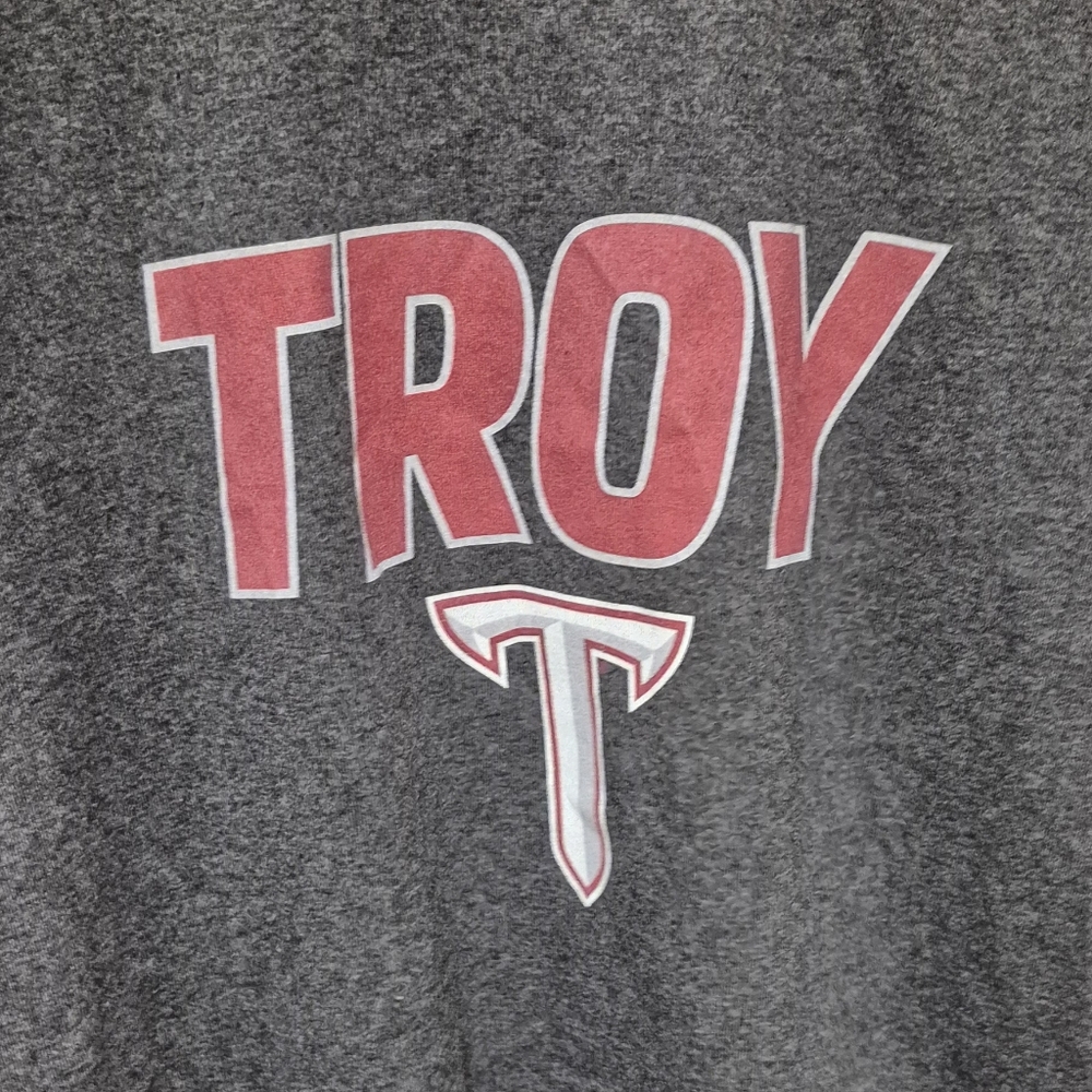 Troy University Gray T-Shirt with Red Troy Logo - Picture 5 of 5